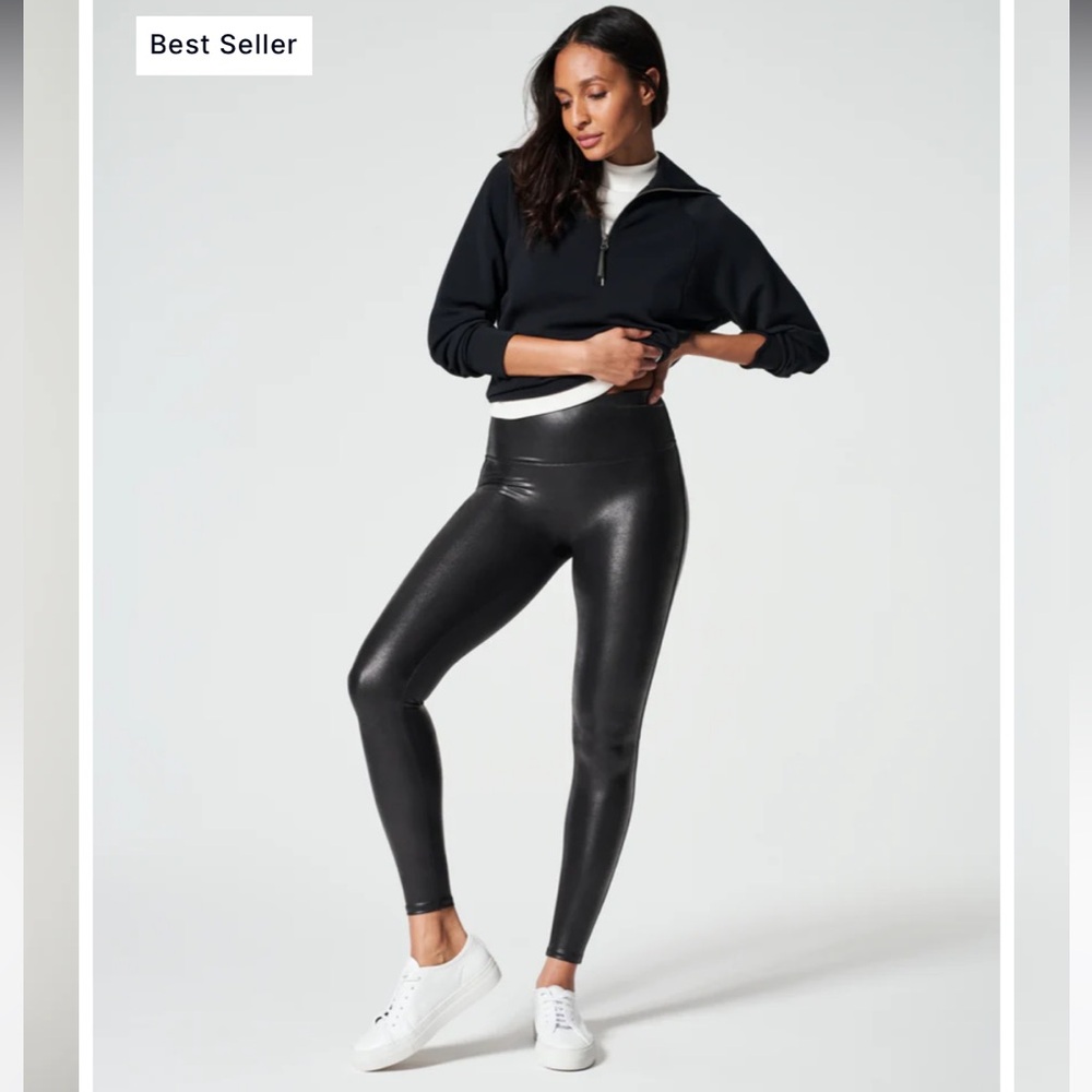 Spanx faux leather leggings XL